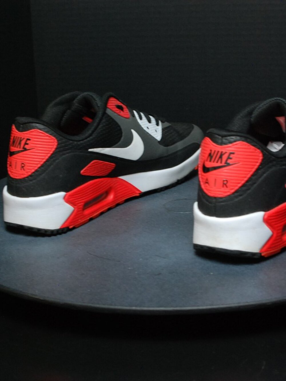 Nike Air Max 90 Golf Shoes Men's US Black/White/Infrared CU9978 010 - Picture 5 of 12